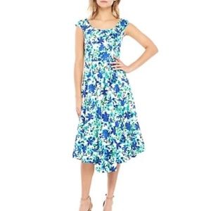 🦋 Calvin Klein 🦋 Floral Fit and Flare Dress   NWT